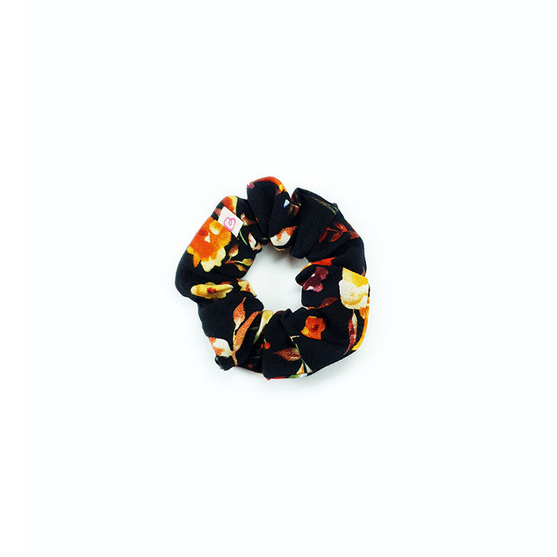 chouchou noir à fleurs colorées bouquet vintage de Bunzelle, en taille mini